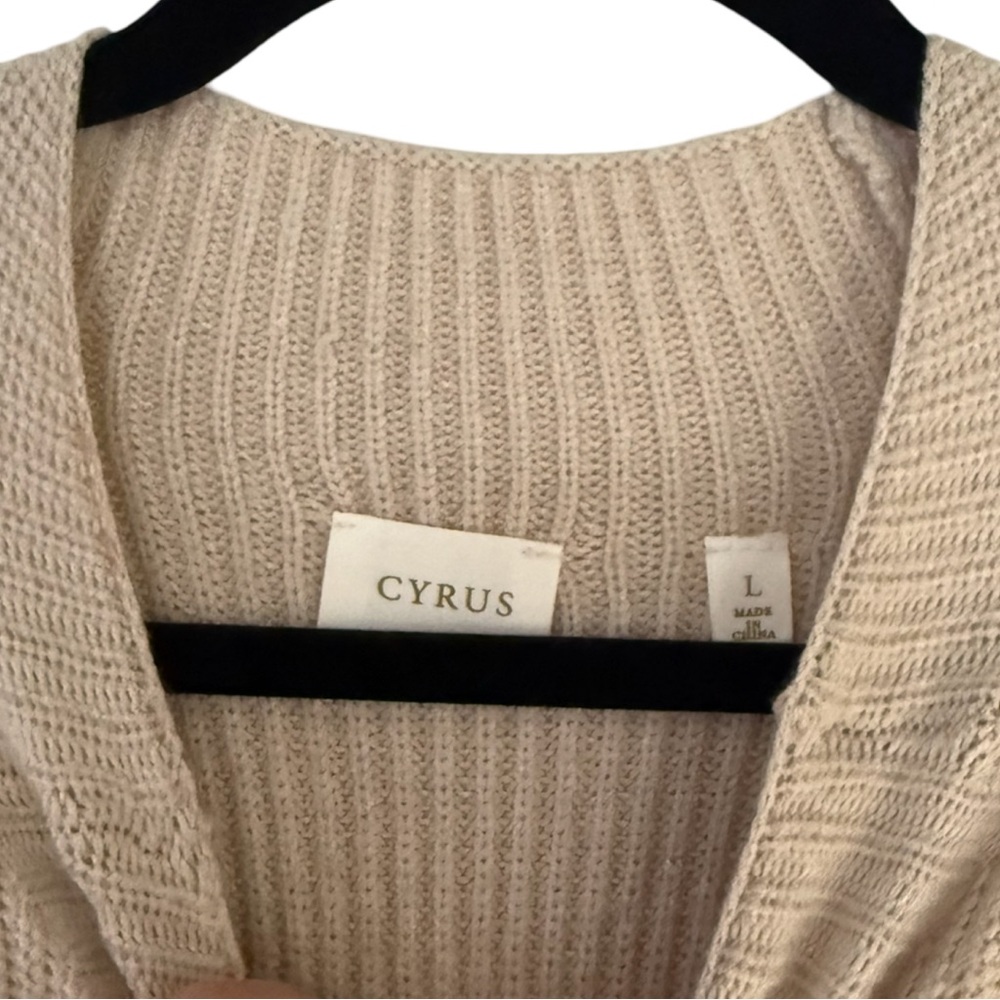 Oat Tone Cyrus Ribbed Knit Sweater - Picture 4 of 4